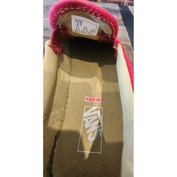 Vans Red Haribo Gummy Bear Unisex Youth Size 2.5 Slip-On Shoes Dopamine - Picture 7 of 9